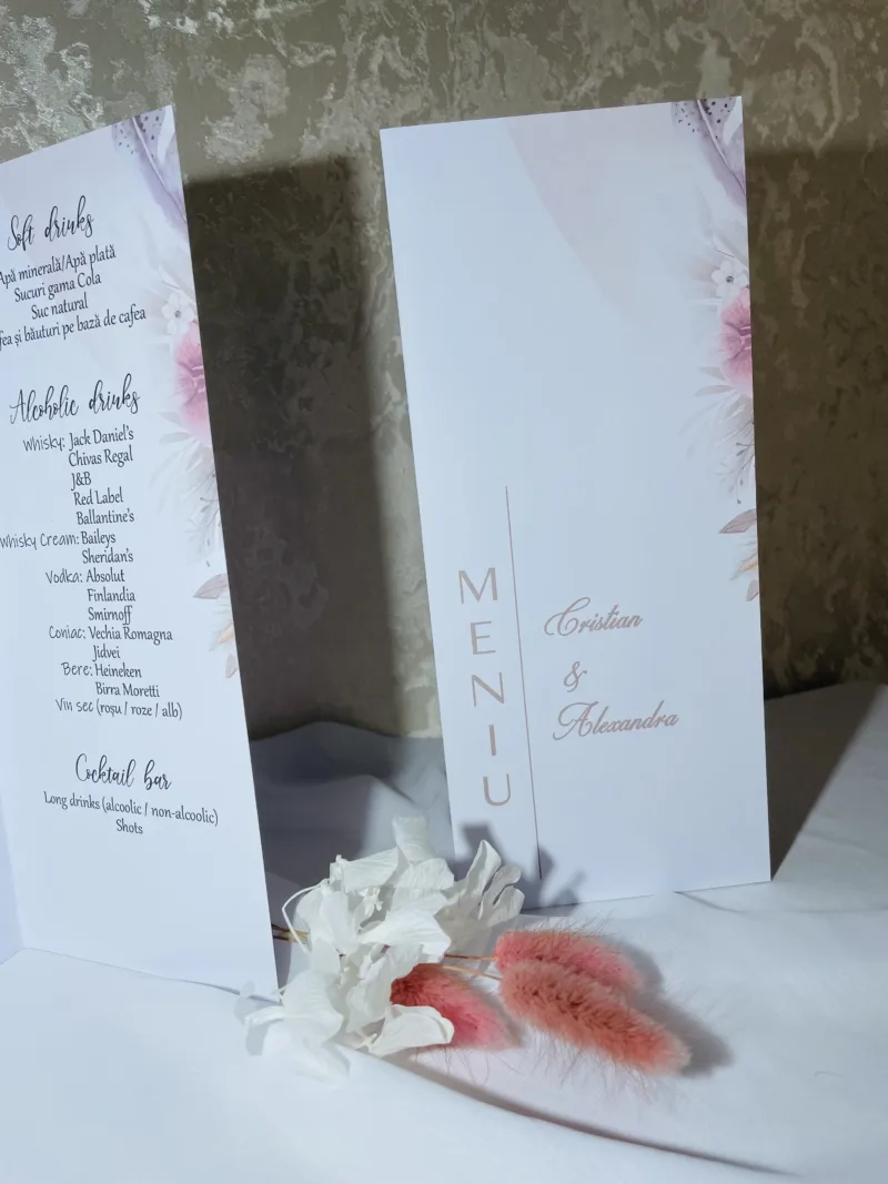 Meniu tip turn - Delicate Pink - imagine 3