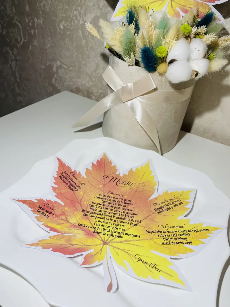 Meniu si Numar de masa - Autumn
