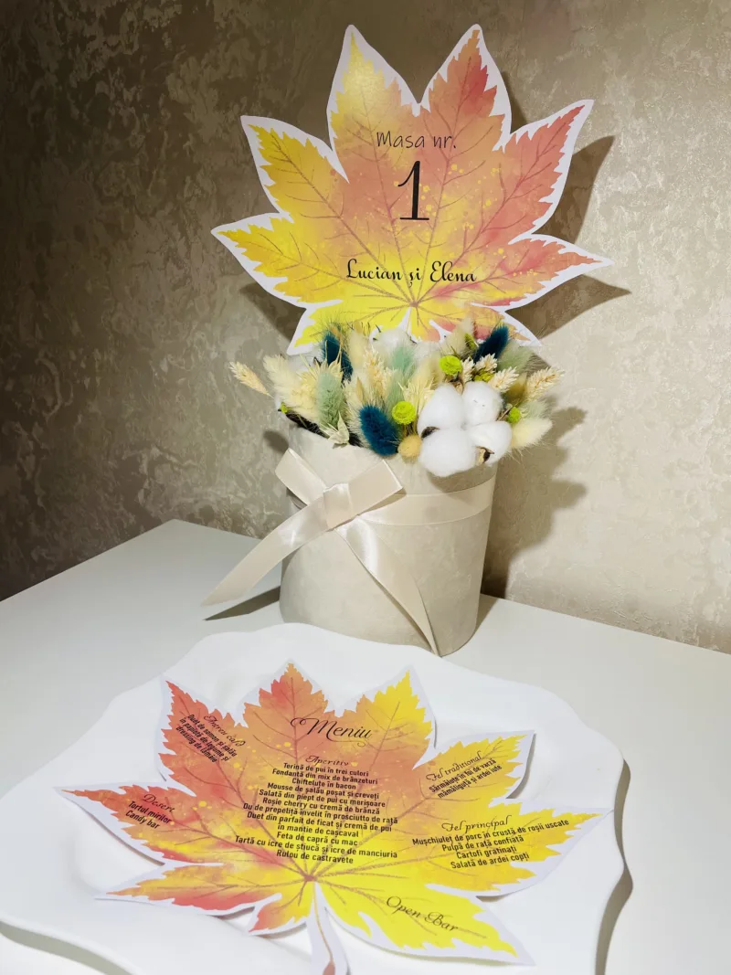 Meniu si Numar de masa - Autumn - imagine 2